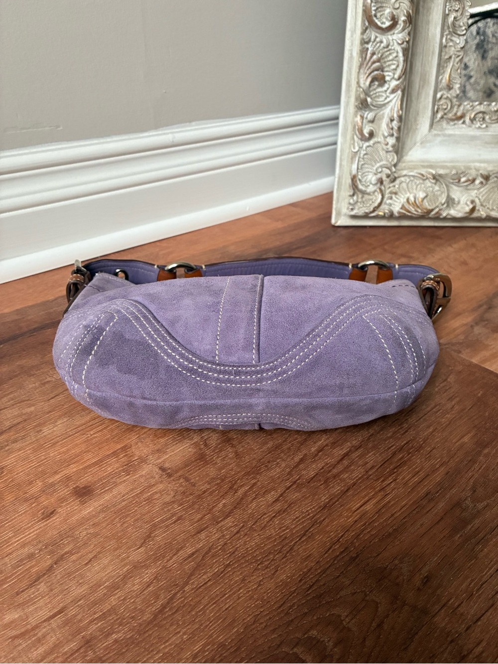 Coach Vintage Y2K Suede Leather Shoulder Bag, Purple, 8A14 - Picture 9 of 15